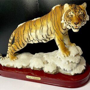 Chilin Collection Tiger Figurine on Snow Base – 13” Wide x 9”
